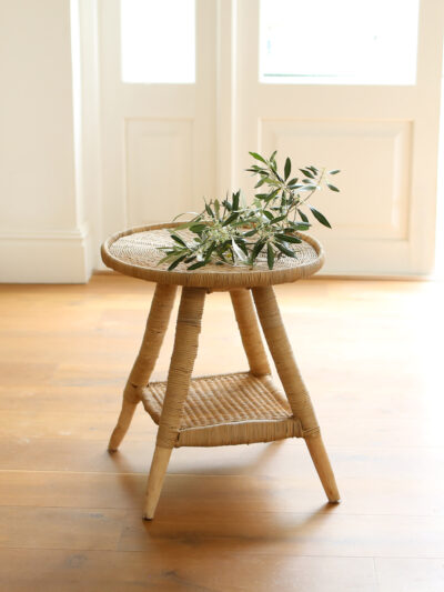 Handwoven Side Table Natural