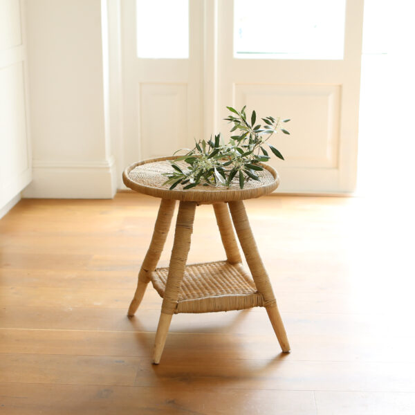 Handwoven Side Table Natural
