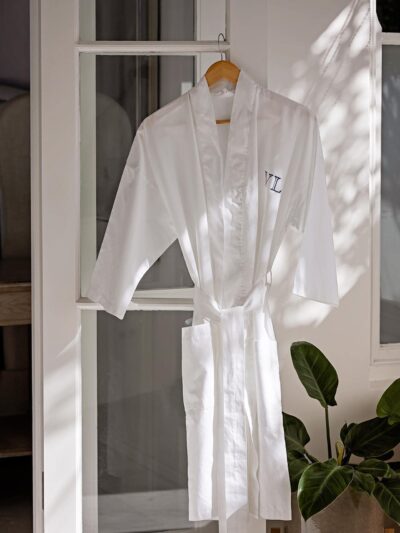 Egyptian Cotton Gown - White