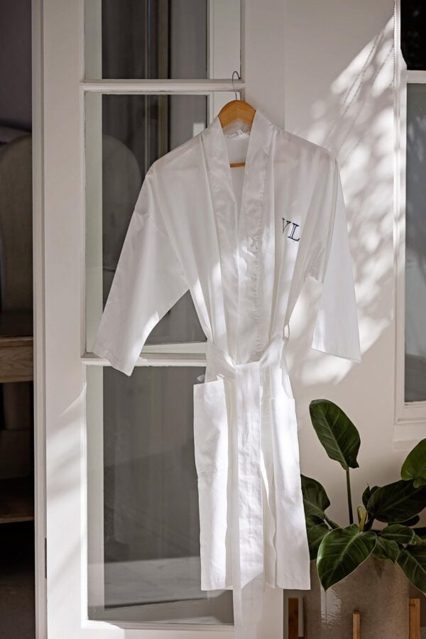 Egyptian Cotton Gown - White