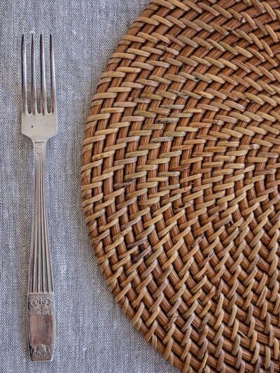 Rattan Placemat Round Natural