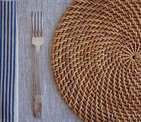 Rattan Placemat Round Natural