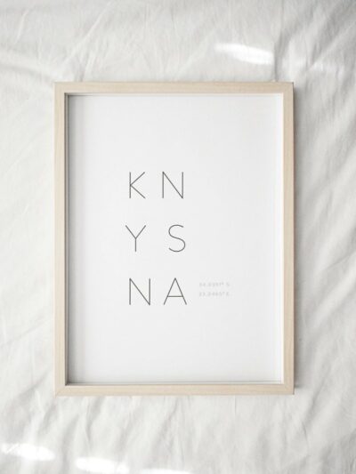 Kynysna lettering print