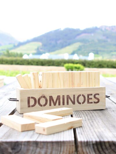 wooden dominoes game set