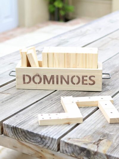 wooden dominoes game set