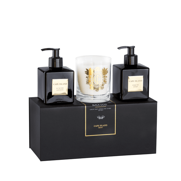 Black Gold Soap, Lotion, Candle | Villa Lifestyle