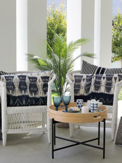 house patio styled with Villa Lifestyle homeware