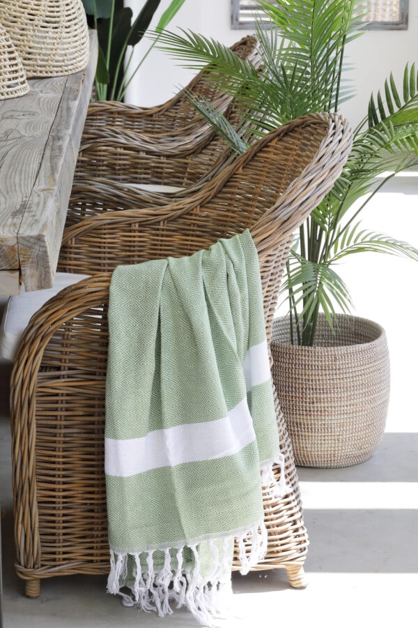 towel draped over chair