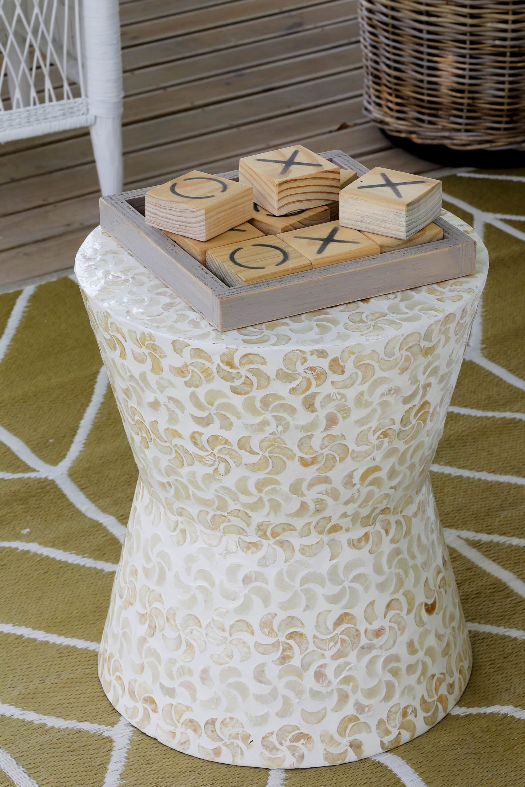 abstract stool with puzzle