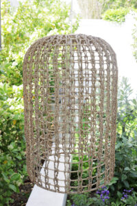 woven dome light pendant