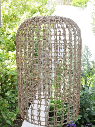 woven dome light pendant