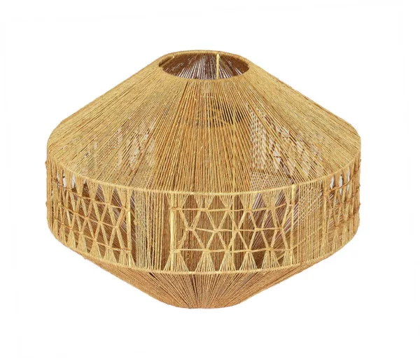 Jute Pendant Gem shaped light