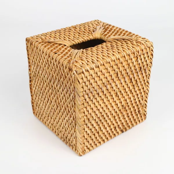 Tissue box rattan Square