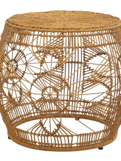 Outdoor table woven natural materials in natural colour