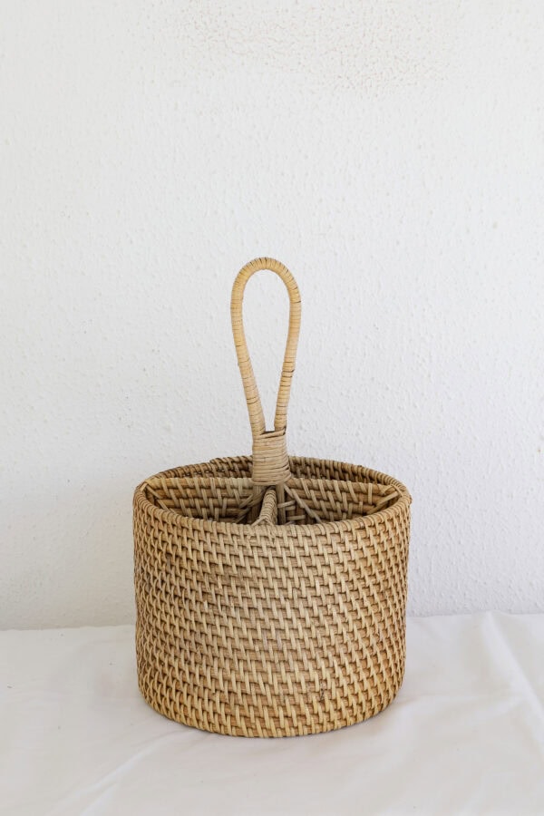 Rattan Cutlery Holder