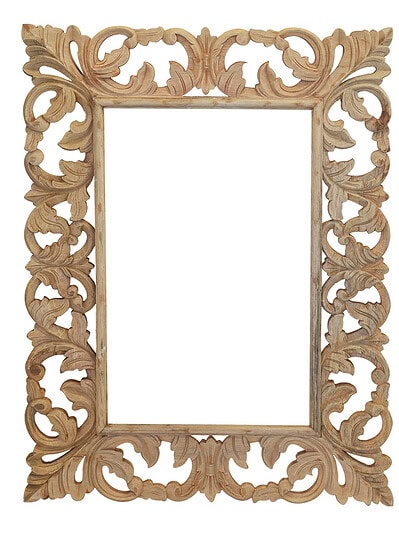 Frame carved wood