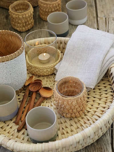 decorative candle holders on a table