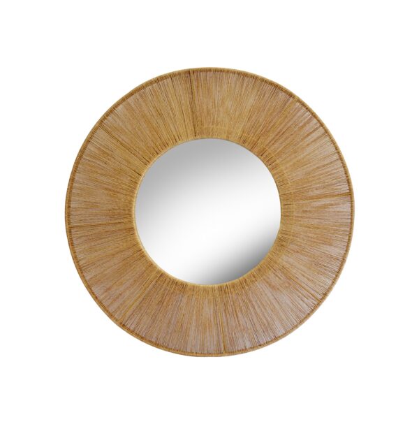 Round Natural Jute Mirror