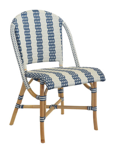 Bistro Dining chair in blue and white