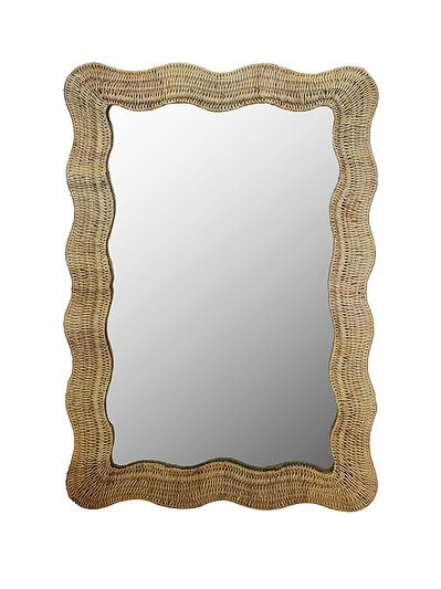 Rattan Swirl Mirror