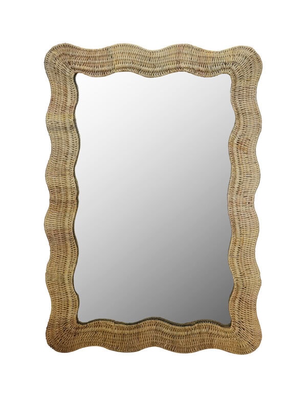 Rattan Swirl Mirror