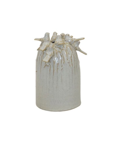 Ceramic Votive with Birds