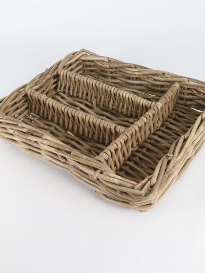 Handwoven Rattan Cutlery Holder