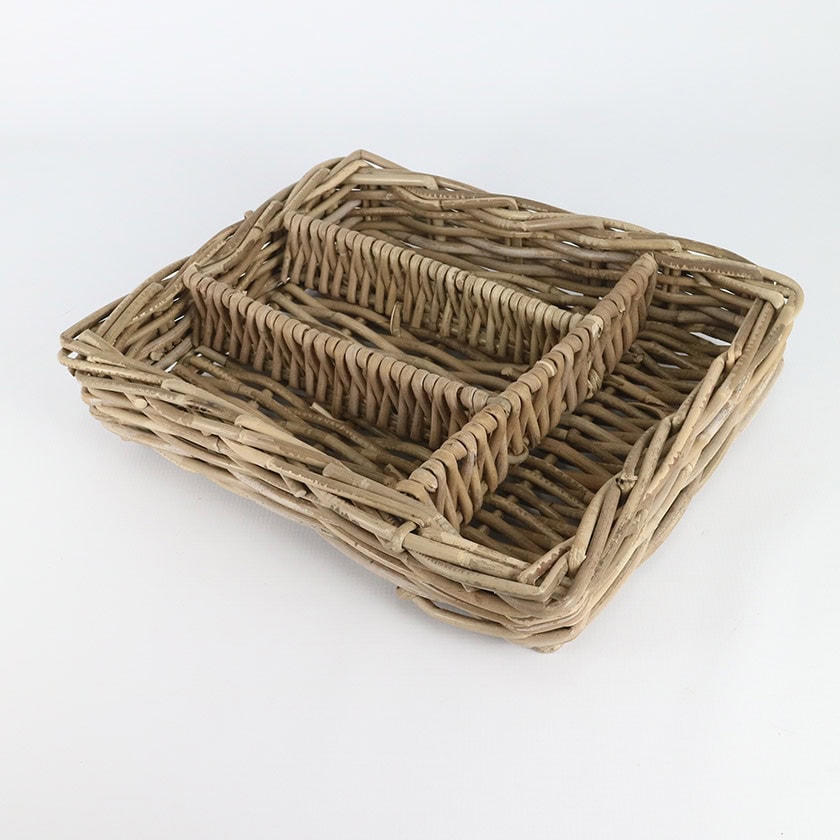 Handwoven Rattan Cutlery Holder