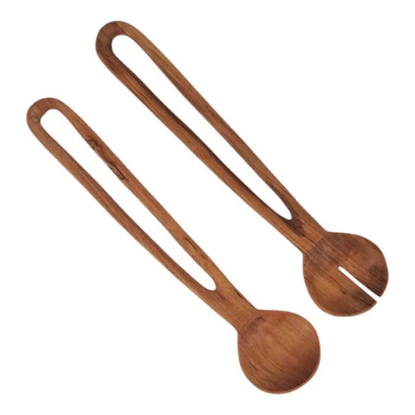 Wooden Salad Servers - Safety Pin Design