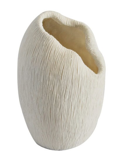 Coral Scalloped Vase