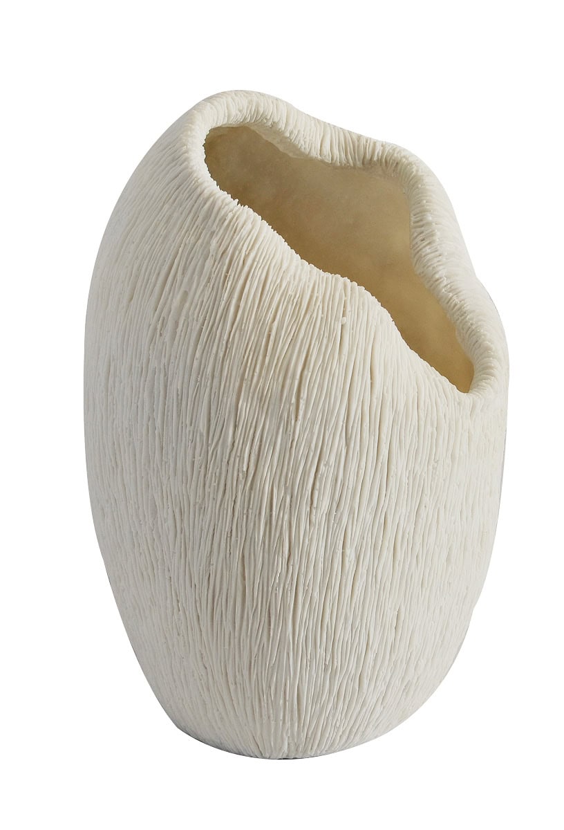 Coral Scalloped Vase